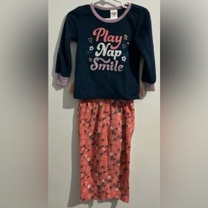 Charming Kids Pajama Set - Navy and Coral